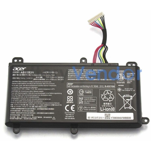 6000mAh Acer Predator 15 G9-593-54LM 88Wh 14.8V Laptop Battery