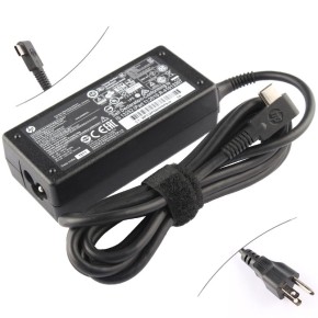 45W USB-C HP 13-v001ng W8Y40EA AC Adapter Charger + Free Cord